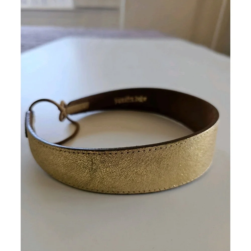 JENNIFER BEHR Gold‎ Leather Maximalist Bohemian Chic Romantic Poetcore Headband